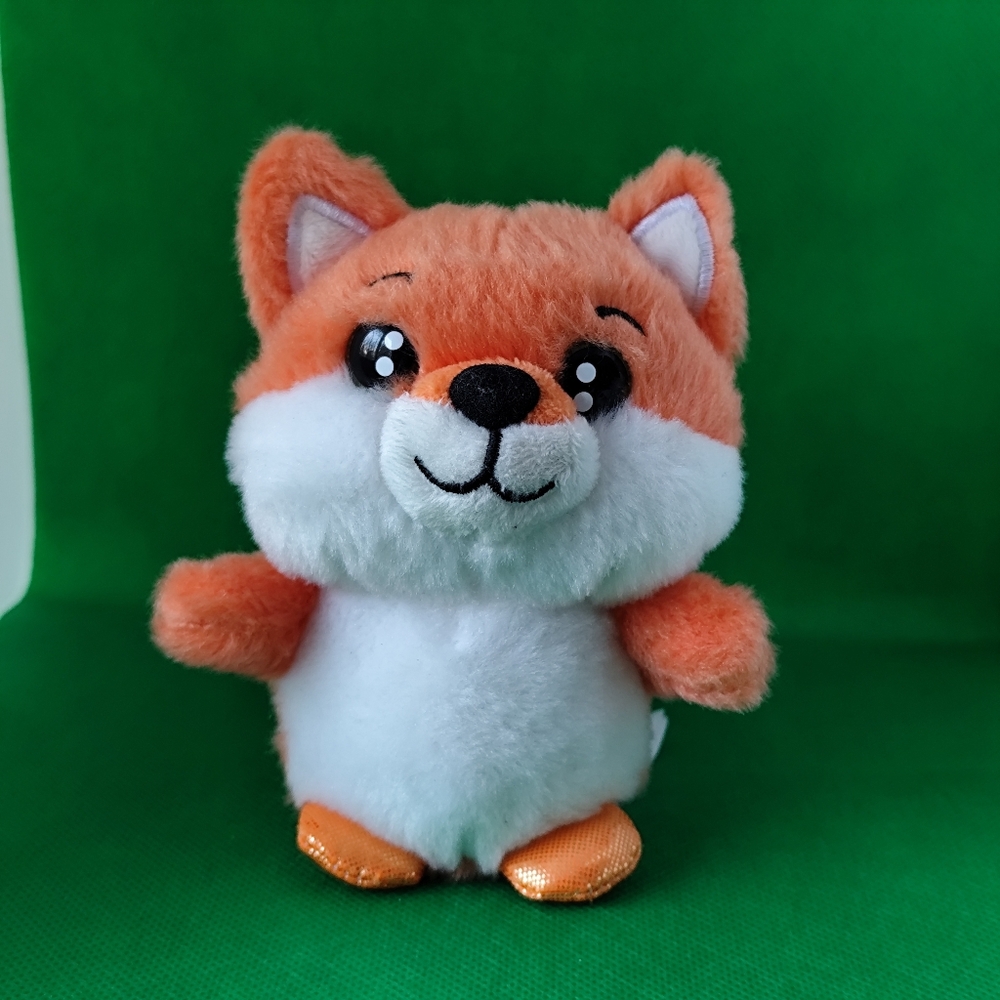 Russ Li'l Peepers mini orange fox plush toy